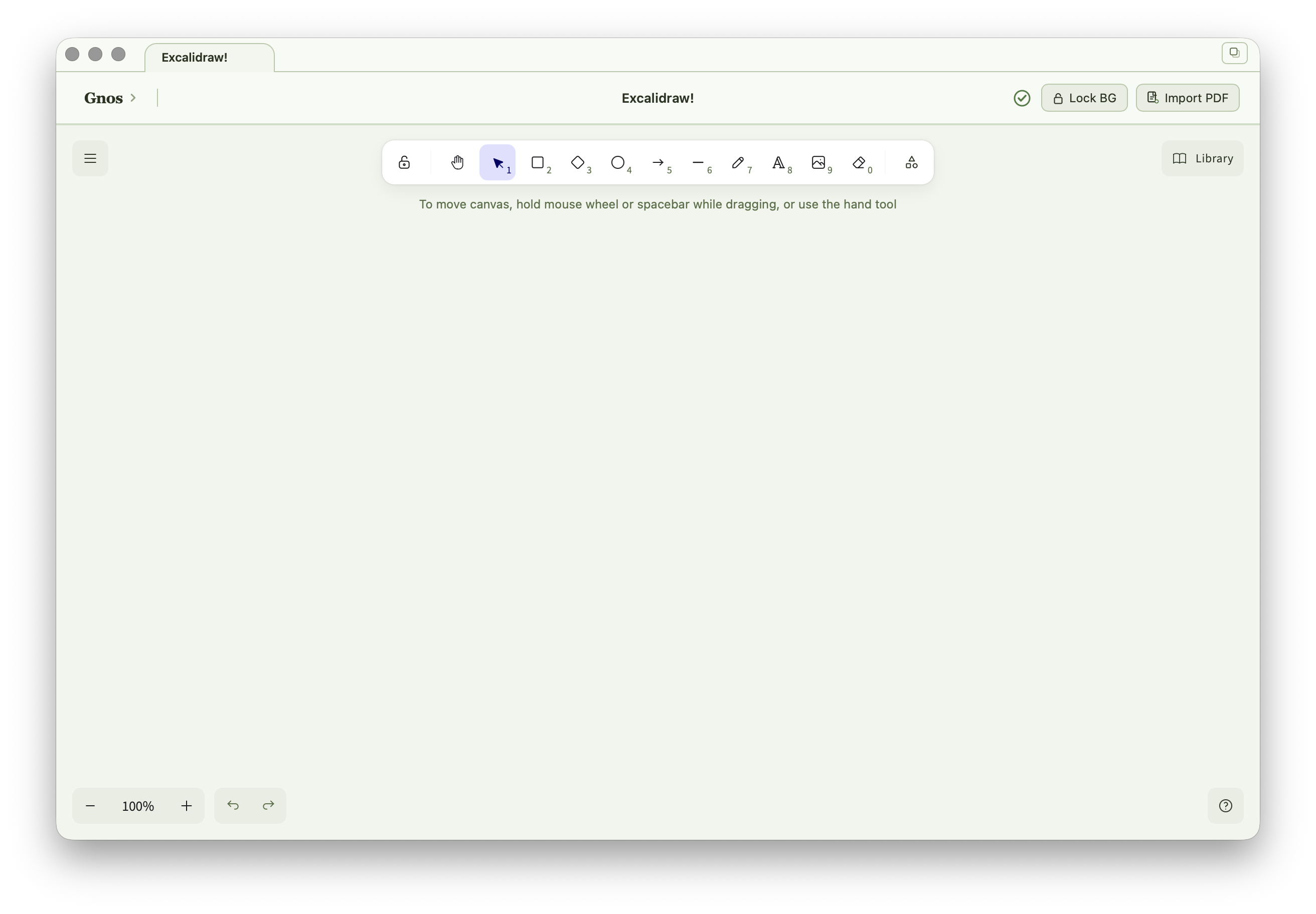 Gnos sketchbook — Excalidraw canvas